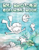 Big Brother Coloring Book: Perfect For Boys Ages 2-6: Cute Gift Idea for New Brothers, Coloring Pages for Ocean and Sea Creature Brothers