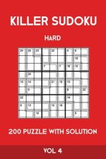 Killer Sudoku Hard 200 Puzzle With Solution Vol 4: Advanced Puzzle Book,9x9, 2 puzzles per page