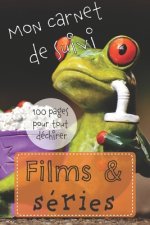 Films & Séries: Carnet suivi et critiques de mes soirées télé - Format 15,2 x 22,9 cm - 100 pages
