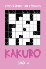 200 Rätsel Mit Lösung Kakuro Band 4: Zahlenschwede, Kreuzsummen Rätselheft mit Lösung, Puzzle