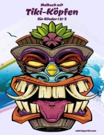 Malbuch mit Tiki-Koepfen fur Kinder 1 & 2