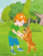 Livre de coloriage Chiots