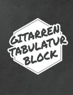 Gitarren Tabulatur Block: Tab Heft mit leeren Tabulaturlinien und Akkorddiagrammen