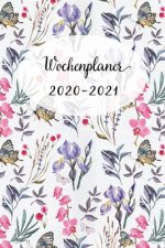 Wochenplaner 2020-2021: Nettes Fliederblau Blumen Wochen - und Monatsplaner - Terminkalender Tagesplaner - ein Liebevolles Geschenk für Frauen