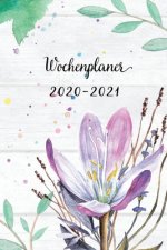 Wochenplaner 2020-2021: Violett Blumen Wochen- und Monatsplaner - Terminkalender Tagesplaner - ein Liebevolles Geschenk für Frauen und Kollege