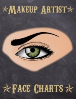 Makeup Artist Face Charts: Makeup cards to paint the face directly on paper with real make-up - Ideal for: professional make-up artists, vloggers