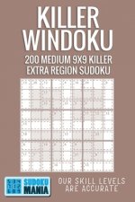 Killer Windoku: 200 Medium 9x9 Killer Extra Region Sudoku