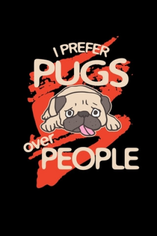 I prefer pugs over people: 6x9 pug - dotgrid - dot grid paper - notebook - notes