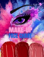Make-up Face Chart: Vorlage für Visagisten und Beauty Blogger zum Zeichnen neuer Looks und Trends Gesicht schminken