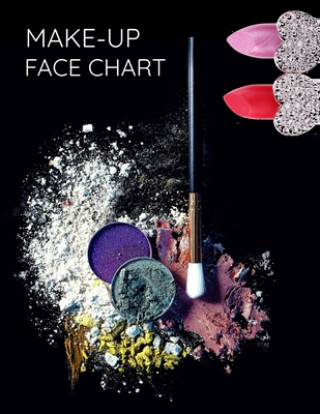 Make-up Face Chart: Schminken auf Papier Gesicht Vorlage für Beauty Vlogger Make up Artists Visagisten Kosmetikerin