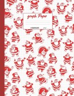Graph Paper: Vintage Christmas santa theme cover. Large US letter 8.5x11. 5x5 engineering 1/2 inch graphing grid.