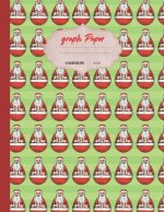 Graph paper: Vintage Christmas Santa Russian Doll theme cover. Large US letter 8.5x11. 5x5 engineering 1/2 inch graphing grid.