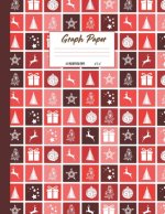 Graph paper: Cute Christmas presents cadeaux theme cover. Large US letter 8.5x11. 5x5 engineering 1/2 inch graphing grid.
