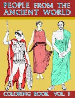 People From The Ancient World: Roman Greek And Egyptian Civilization Empire History Coloring Activity Book For Calming Relaxation Large Size Picture