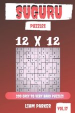Suguru Puzzles - 200 Easy to Very Hard Puzzles 12x12 vol.17