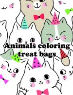 Animals coloring treat bags: Coloring Book, Relax Design for Artists with fun and easy design for Children kids Preschool