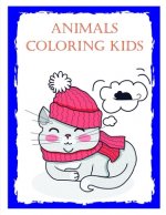 Animals coloring kids: Adorable Animal Designs, funny coloring pages for kids, children