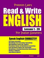 Preston Lee's Read & Write English Lesson 1 - 20 For Italian Speakers