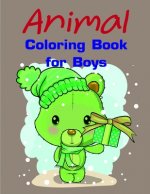 Animal Coloring Book for Boys: Christmas gifts with pictures of cute animals