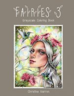 Fairies 3 Grayscale Coloring Book