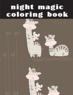 night magic coloring book: Christmas Book from Cute Forest Wildlife Animals