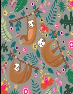 Arianna: Gray Sloth Sketch Book, 366 Pages Sketch Pad, Sloth Sketchbook, Cute Sloth Cover Drawing Book