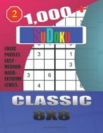 1,000 + Sudoku Classic 8x8: Logic puzzles easy - medium - hard - extreme levels