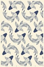 Japanese Koi Pattern: Paper Games Tic Tac Toe (6x9 Inches) with 120 Pages