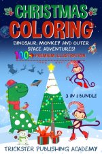 Christmas Coloring Dinosaur, Monkey and Outer Space Adventures!