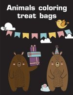 Animals coloring treat bags: Christmas Coloring Book for Children, Preschool, Kindergarten age 3-5