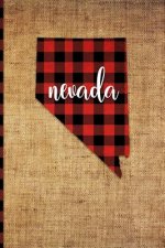 Nevada: 6 X 9 108 Pages: Buffalo Plaid Nevada State Silhouette Hand Lettering Cursive Script Design O