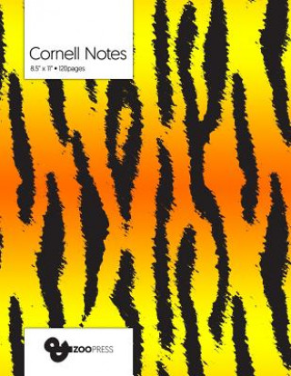 Cornell Notes: Tiger Pattern Cover - Best Note Taking System for Students, Writers, Conferences. Cornell Notes Notebook. Large 8.5 x