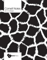 Cornell Notes: B&W Giraffe Pattern Cover - Best Note Taking System for Students, Writers, Conferences. Cornell Notes Notebook. Large