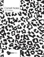 Cornell Notes: B&W Jaguar Pattern Cover - Best Note Taking System for Students, Writers, Conferences. Cornell Notes Notebook. Large 8