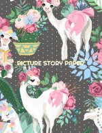Picture Story Paper: Pretty Llama Big Book Learn to Draw and Write and Proportion Letters ( for Kinder-3rd Grade