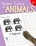 Number Tracing With Animals: Learn the Numbers - Number and Counting Practice Workbook for Children in Preschool and Kindergarten - Lavender-Peach