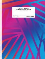 Sheet Music Composition Book: Geometric Prism (Style D)