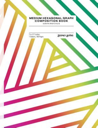 Medium Hexagonal Graph Composition Book: Geometric Prism (Style B)