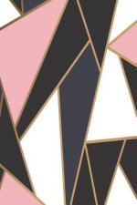 Schrift: Trendy & Hip Notitieboek - Roze Goud Zwart Wit Moza?ek Design - Ideaal Voor School, Studie, Recepten of Wachtwoorden
