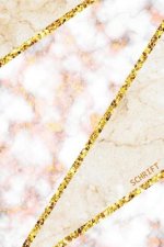 Schrift: Trendy & Hip Notitieboek - Beige Roze Goud Marmer Moza?ek Design - Ideaal Voor School, Studie, Recepten of Wachtwoorde