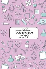Agenda 2019: Agenda Mensual Y Semanal + Organizador I Cubierta Con Tema de Enfermera I Enero 2019 a Diciembre 2019 6 X 9in