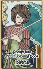 1800's Pocket Size Adult Coloring Book