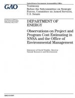 Department of Energy: observations on project and program cost estimating in NNSA and the Office of Environmental Management: testimony befo