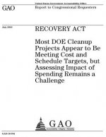 Recovery Act: most DOE cleanup projects appear to be meeting cost and schedule targets, but assessing impact of spending remains a c