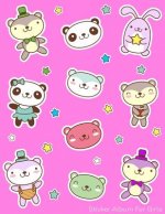 Sticker Album For Girls: 100 Plus Pages For PERMANENT Sticker Collection, Activity Book For Girls, Pink - 8.5 by 11
