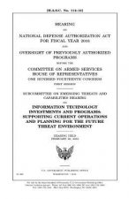 Hearing on National Defense Authorization Act for Fiscal Year 2016 and oversight of previously authorized programs before the Committee on Armed Servi