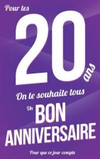 Bon anniversaire - 20 ans: Violet - Carte livre d'or 