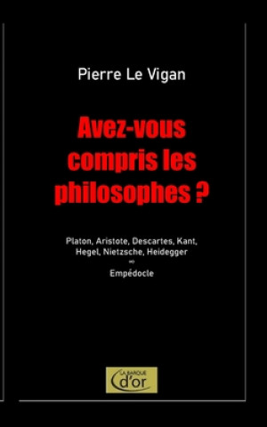 Avez-vous compris les philosophes ?: Platon, Aristote, Descartes, Kant, Hegel, Nietzsche, Heidegger. Postlude: Empédocle