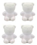 Dílky z polystyrenu medvídci 5 cm (4 ks)