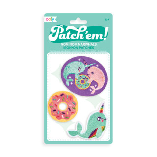 Patch Em Iron on Patch - Nom Nom Narwhals